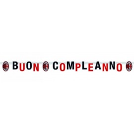 Festone Buon Compleanno Inter Nero Azzurro Ufficiale 2 mt