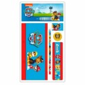 Blister Scuola 5 Pezzi Paw Patrol - Astuccio Portacolori, Matita, Gomma, Righello, Temperino