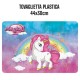 Tovaglietta All'Americana Unicorno in Plastica Morbida Antiscivolo - Ripiegabile e Lavabile - 44x30 cm