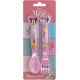 PPosate Minnie Disney in Plastica BPA Free - Forchetta e Cucchiaio Set 2 Pz per Scuola e Tempo Libero