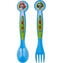 Posate Super Mario Bros di Plastica BPA Free - Set Forchetta e Cucchiaio 2 Pz per Scuola e Tempo Libero