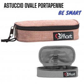 Astuccio Ovale Organizzato con Divisorio - Design Monocolore, Ideale per Scuola e Ufficio