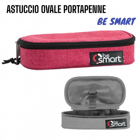 Astuccio Ovale Organizzato con Divisorio - Design Monocolore, Ideale per Scuola e Ufficio