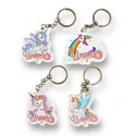 Portachiavi in Legno Unicorno 8 cm - Idea Regalo per Bambini, Regalini Fine Festa