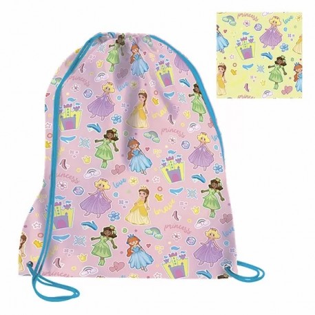 Zaino Borsa Sacca Principesse 42x35 cm - Perfetto per Scuola e Tempo Libero | Regalini Fine Festa Bambini