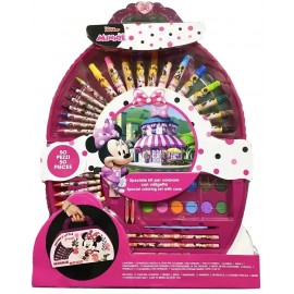 Valigetta Minnie Disney Set Completo per Colorare e Disegnare - 50 Pezzi Inclusi, Accessori Creativi per Bambini
