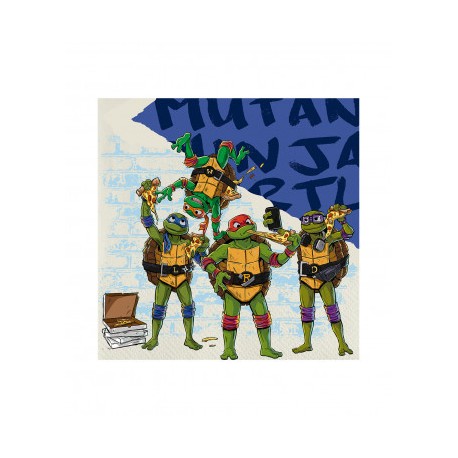 20 Tovaglioli di Carta Tartarughe Ninja 33 cm Quadrati - Perfetti per Feste di Compleanno e Party a Tema