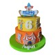 Torta Scenografica Personalizzata Tema Circo in Polistirolo - Decorazione Centro Tavola Compleanno con Nome e Età, Effetto 3D
