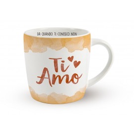 TAZZA LARGA JUMBO TI AMO IN CERAMICA CONFEZIONE REGALO