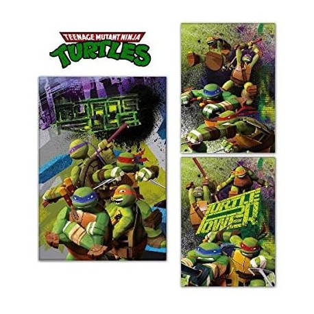 Maxi Quaderno Scuola Tartarughe Ninja 21 Fogli Rigatura B Carta 80gr
