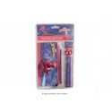 Set Scuola 5 Pezzi Spiderman Marvel – Astuccio, Matita con Gomma, Temperamatite, Gomma e Righello – Kit Completo per Bambini