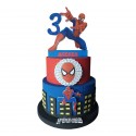 Torta Scenografica Finta Spiderman City Personalizzata - Decorazione Perfetta per Compleanni e Feste