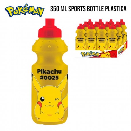Borraccia Sport Pokémon 350 ml – Plastica Leggera con Beccuccio, Design Pikachu