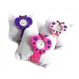 Orologio da Polso Bambina Le Kikke Butterfly – Design Colorato in Viola, Rosa e Fucsia con Confezione in Latta