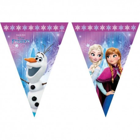 Festone Bandierine Frozen Disney con Olaf – Decorazione Compleanno Bambini 2,3m