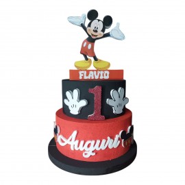 Torta Scenografica Mickey Disney Topolino -Personalizzata con Nome e Numero per Compleanni Magici