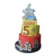 TORTA IN POLISTIROLO DECORATIVA PERSONALLIZZABILE  COMPLEANNO  NASCITA BATTESIMO BAMBINA MINNIE