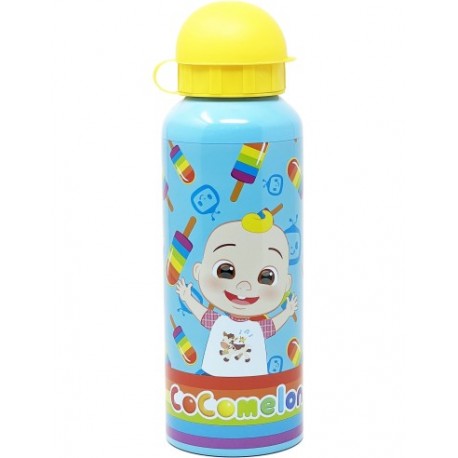 BORRACCIA IN ALLUMINIO COCOMELON JJ YOUTUBE CON BECCUCCIO E COPERCHIO 500 ML BAMBINI
