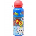 Borraccia in Alluminio 500ml Cocomelon JJ – Beccuccio Retrattile e Coperchio Protettivo per Bambini