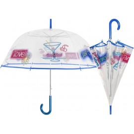 OMBRELLO CAMPANA TRASPARENTE PERLETTI  BAMBINA diam 67