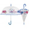 Ombrello Trasparente Cupola Lady – Automatico, Antivento, Stampa Cocktail, Multicolore – Perletti