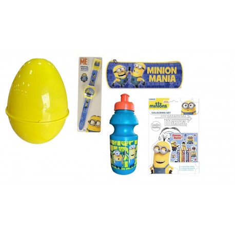 Sorpresone Uovo di Pasqua Minions 42 cm – Set Regalo con Gadget Originali per Bambini