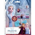 Set Accessori Capelli Frozen Disney – 11 Pezzi con Elastici, Fermagli e Spazzola – Idea Regalo per Bambine