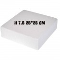 Base in Polistirolo Quadrata H 7.5 25*25 cm – Supporto per Torte a Piani e Cake Design