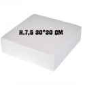 Base in Polistirolo Quadrata H.7,5 30*30 cm – Supporto per Torte a Piani e Cake Design