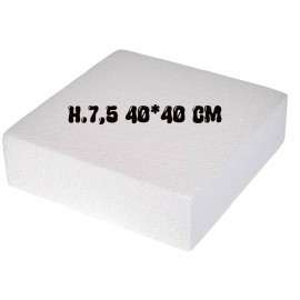  Base in Polistirolo Quadrata H.7,5 40*40 cm – Supporto per Torte a Piani e Cake Design