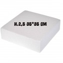 Base in Polistirolo Quadrata 20x20 cm H 2,5 cm – Supporto per Torte a Piani e Cake Design
