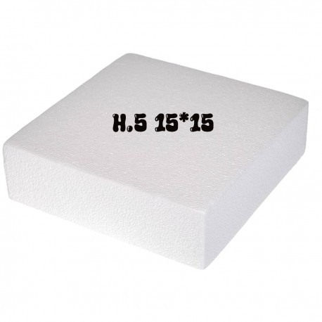 Base in Polistirolo Quadrata 20x20 cm H 2,5 cm – Supporto per Torte a Piani e Cake Design