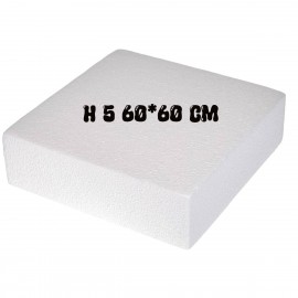 Base in Polistirolo Quadrata 20x20 cm H 2,5 cm – Supporto per Torte a Piani e Cake Design