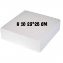 Base in Polistirolo Quadrata H.10 25*25 cm – Supporto per Torte a Piani e Cake Design