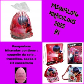 Sorpresone Uovo di Pasqua Miraculous 42 cm – Maxi Set Regalo con Gadget Esclusivi per Bambini