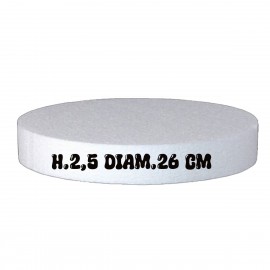 Base in Polistirolo Rotonda Ø26 cm, H 2,5 cm – Supporto per Torte a Piani e Cake Design