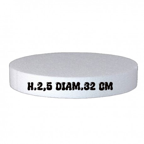 Base in Polistirolo Rotonda Ø15 cm, H 2,5 cm – Supporto per Torte a Piani e Cake Design