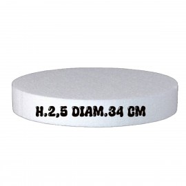 Base in Polistirolo Rotonda Ø26 cm, H 2,5 cm – Supporto per Torte a Piani e Cake Design
