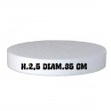 Base in Polistirolo Rotonda Ø 35  cm, H 2,5 cm – Supporto per Torte a Piani e Cake Design