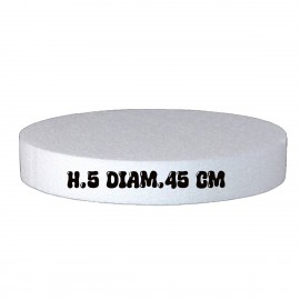 Base in Polistirolo Rotonda Ø15 cm, H 2,5 cm – Supporto per Torte a Piani e Cake Design