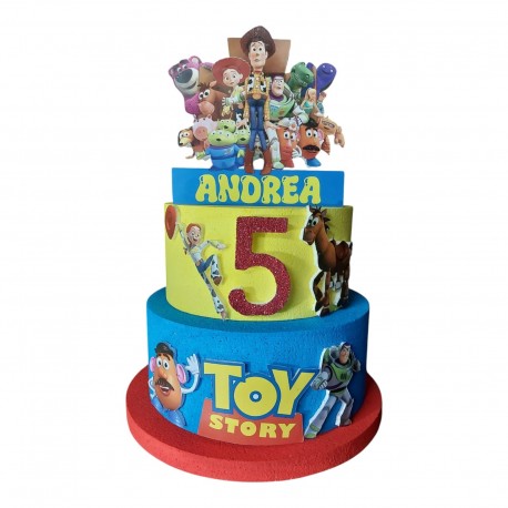 Torta Scenografica in Polistirolo Toy Story – Decorazione Personalizzata per Compleanni