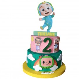 Torta Scenografica Cocomelon Disney - Decorazione Compleanno Bambini Personalizzabile