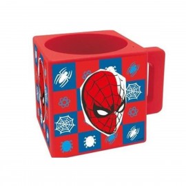 Tazza Quadrata Spiderman in Plastica 290 ml – Resistente, Leggera e Adatta al Microonde