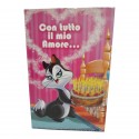 "Biglietto di Auguri Pop-Up 3D Looney Tunes – Simpatica Gattina con Torta di Compleanno"
