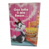 "Biglietto di Auguri Pop-Up 3D Looney Tunes – Simpatica Gattina con Torta di Compleanno"