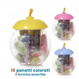 "Set Plastilina Mela 11 cm – 10 Panetti da 140g con 3 Formine – Gioco Creativo per Bambini – Idea Regalo Educativa"