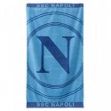 "Telo Mare Ufficiale SSC Napoli in Spugna di Cotone 90x170 cm – Azzurro con Logo del Club"