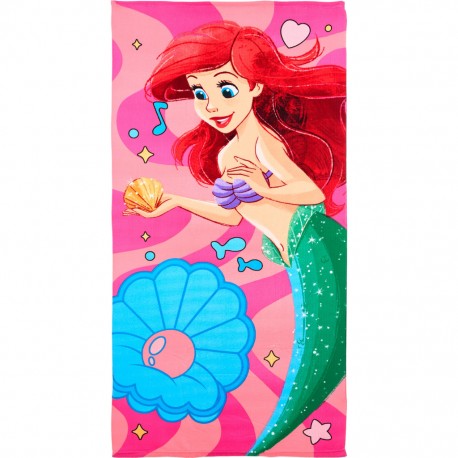 "Telo Mare e Piscina Sirenetta Disney in Microfibra - Design Colorato per Bambine alla Moda"