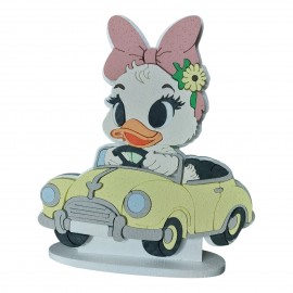 Sagoma Personalizzata in Polistirolo di Daisy Duck su Auto Gialla – Altezza 70 cm  Decorazione per Feste di Compleanno
