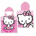 Poncho Mare Piscina Bambina Hello Kitty – Microfibra 50x100 cm con Cappuccio – Idea Regalo Estiva